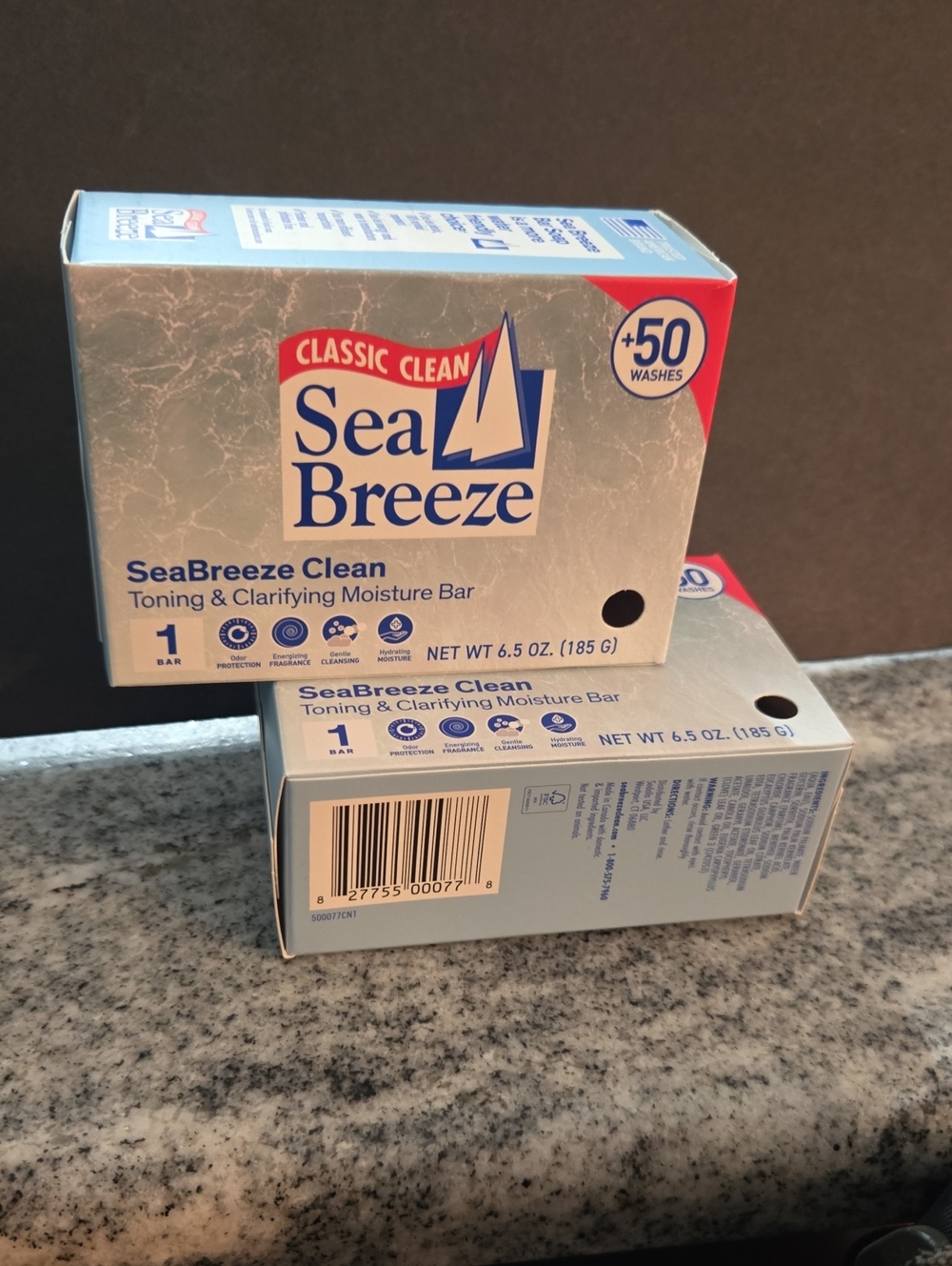 Sea Breeze 6.5 oz Classic Clean Toning Clarifying Moisture Bar Soap NEW